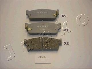 Тормозные колодки, дисковый тормоз (набор) JAPKO 51124