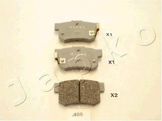 Тормозные колодки, дисковый тормоз (набор) JAPKO 51405 (фото 1)