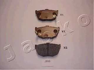 Гальмівні колодки, дискове гальмо (набір) JAPKO 51595