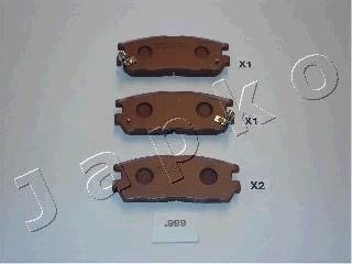 Тормозные колодки, дисковый тормоз (набор) JAPKO 51999 (фото 1)