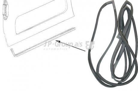 Ущiльнювач дверний JP GROUP 1185750100