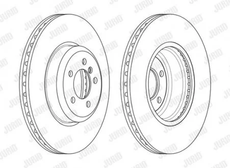 Гальмівний диск пер. BMW 3 (F30/F31/F80)/4 (F32/F33/F82/F83/F36) 11- (370*73,1) Jurid 563133JC1