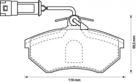 Комплект тормозных колодок, дисковый тормоз Jurid 571356J (фото 1)