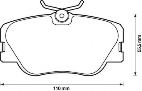 Комплект тормозных колодок, дисковый тормоз Jurid 571382J (фото 1)