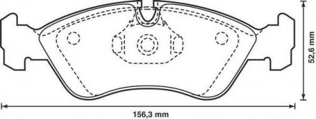Тормозные колодки, дисковый тормоз (набор) Jurid 571391J (фото 1)