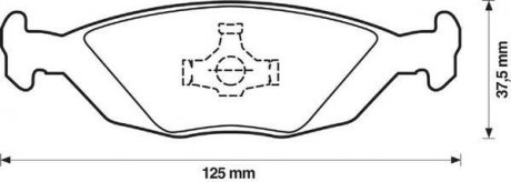 Комплект тормозных колодок, дисковый тормоз Jurid 571428J (фото 1)