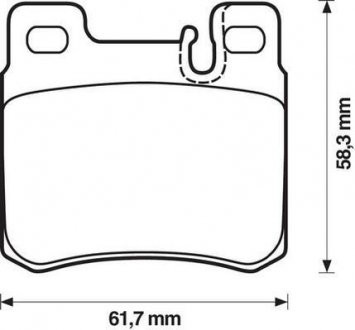 Комплект тормозных колодок, дисковый тормоз Jurid 571435J (фото 1)