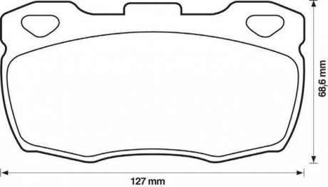 Тормозные колодки, дисковый тормоз (набор) Jurid 571827J (фото 1)