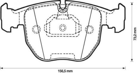 Комплект тормозных колодок, дисковый тормоз Jurid 571873J (фото 1)