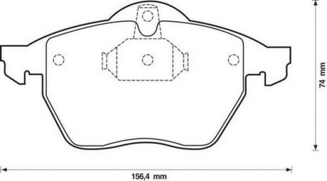 Тормозные колодки, дисковый тормоз (набор) Jurid 571920J (фото 1)