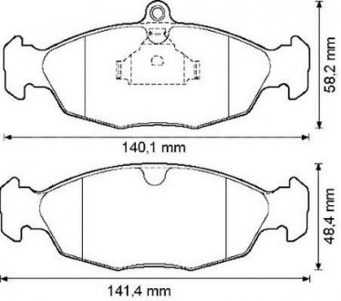 Комплект тормозных колодок, дисковый тормоз Jurid 571924J (фото 1)