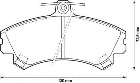 Тормозные колодки, дисковый тормоз (набор) Jurid 571940J (фото 1)