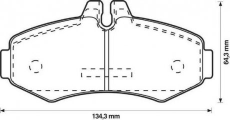 Комплект тормозных колодок, дисковый тормоз Jurid 571946J