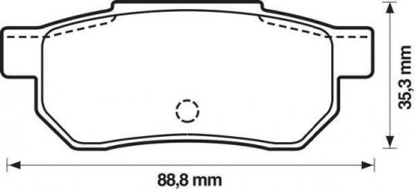 Тормозные колодки, дисковый тормоз (набор) Jurid 572135J (фото 1)