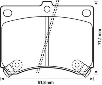 Тормозные колодки, дисковый тормоз (набор) Jurid 572146J (фото 1)