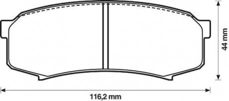 Комплект тормозных колодок, дисковый тормоз Jurid 572245J (фото 1)