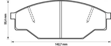 Комплект тормозных колодок, дисковый тормоз Jurid 572363J (фото 1)