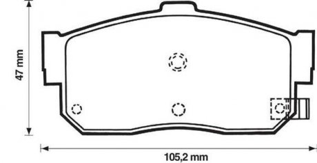 Комплект тормозных колодок, дисковый тормоз Jurid 572376J (фото 1)