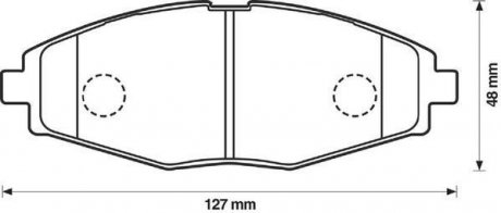 Комплект тормозных колодок, дисковый тормоз Jurid 572402J (фото 1)