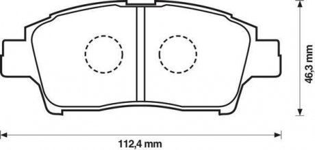 Тормозные колодки, дисковый тормоз (набор) Jurid 572404J (фото 1)