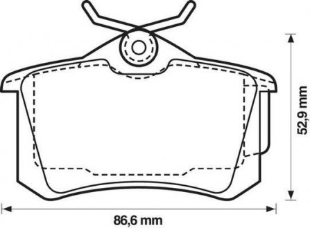 Комплект тормозных колодок, дисковый тормоз Jurid 573005J (фото 1)