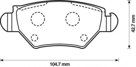 Тормозные колодки, дисковый тормоз (набор) Jurid 573010J (фото 1)