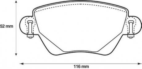Комплект тормозных колодок, дисковый тормоз Jurid 573012J (фото 1)