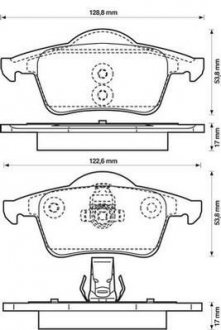 Комплект тормозных колодок, дисковый тормоз Jurid 573021J (фото 1)
