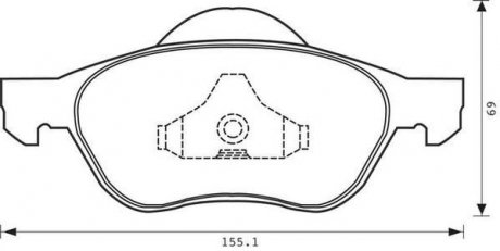 Тормозные колодки, дисковый тормоз (набор) Jurid 573025J (фото 1)