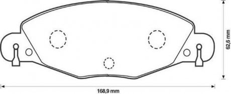 Тормозные колодки, дисковый тормоз (набор) Jurid 573029J