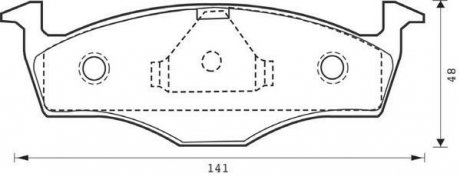 Комплект тормозных колодок, дисковый тормоз Jurid 573040J (фото 1)