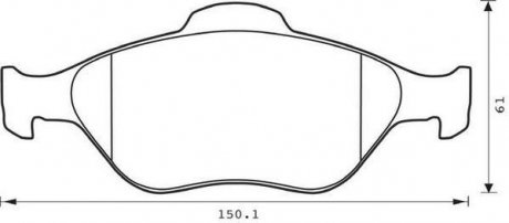 Комплект тормозных колодок, дисковый тормоз Jurid 573041J