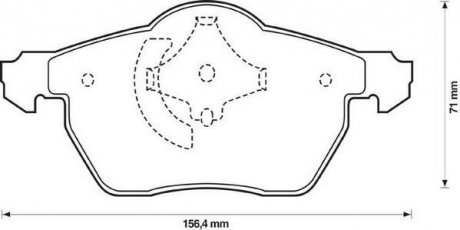 Тормозные колодки, дисковый тормоз (набор) Jurid 573052J (фото 1)