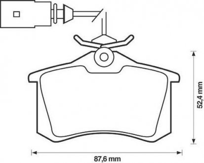 Комплект тормозных колодок, дисковый тормоз Jurid 573065J