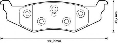 Тормозные колодки, дисковый тормоз (набор) Jurid 573069J