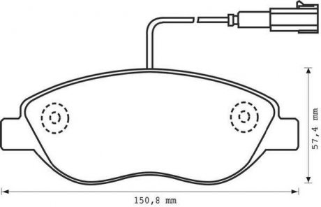Комплект тормозных колодок, дисковый тормоз Jurid 573076J (фото 1)