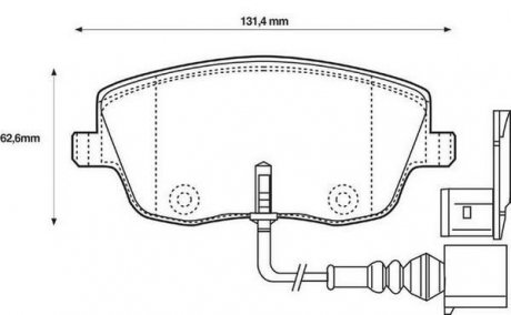 Комплект тормозных колодок, дисковый тормоз Jurid 573101J (фото 1)