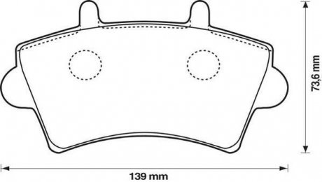 Комплект тормозных колодок, дисковый тормоз Jurid 573107J (фото 1)
