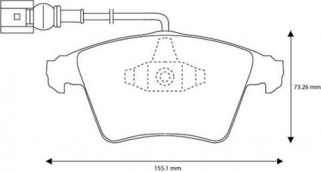 Комплект тормозных колодок Jurid 573159J (фото 1)