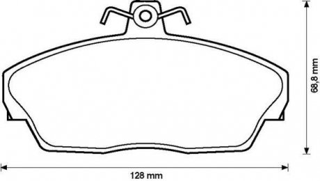 Тормозные колодки, дисковый тормоз (набор) Jurid 573203J (фото 1)