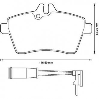 Комплект тормозных колодок, дисковый тормоз Jurid 573226J (фото 1)