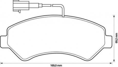 Комплект тормозных колодок, дисковый тормоз Jurid 573261J (фото 1)