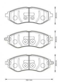 Дискові гальмівні колодки, комплект Jurid 573371J (фото 1)