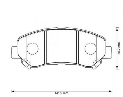 Комплект тормозных колодок, дисковый тормоз Jurid 573379J (фото 1)