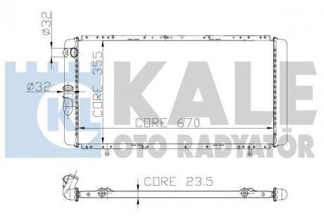 Радіатор, охолодження двигуна KALE OTO RADYATOR 208500 (фото 1)