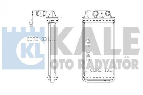 KALE FIAT Радиатор отопления Palio,Strada 98- KALE OTO RADYATOR 268600