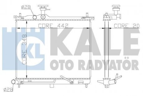 KALE HYUNDAI Радиатор охлаждения с АКПП i10 1.1 08- KALE OTO RADYATOR 341970