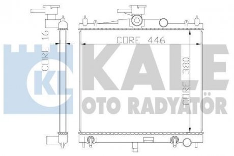 KALE NISSAN Радиатор охлаждения Micra III 1.2/1.4 03- KALE OTO RADYATOR 342050 (фото 1)