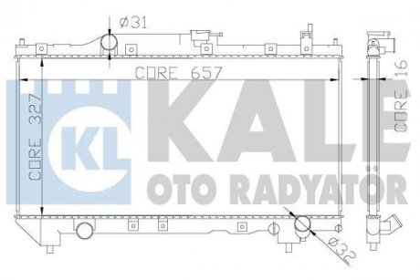 KALE TOYOTA Радиатор охлаждения Avensis 2.0 97- KALE OTO RADYATOR 342130 (фото 1)