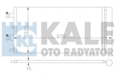Радіатор кондиціонера Dacia Duster, Renault Duster KALE OTO RADYATOR 342840